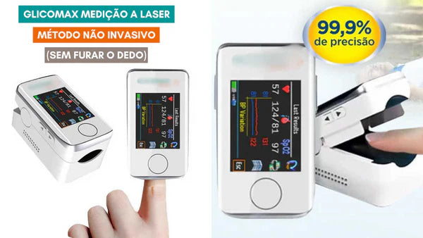 (Lançamento) Medidor a Laser Não Invasivo GlicoMax Siemens [PRECISÃO DE 99,9%] + Brinde Pulseira Reguladora de Glicose